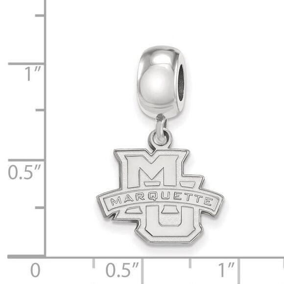 Sterling Silver Marquette University Small Dangle Bead Charm - Picture 5 of 6